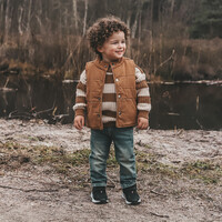 Your Wishes Stretch Twill | Bodywarmer Chai