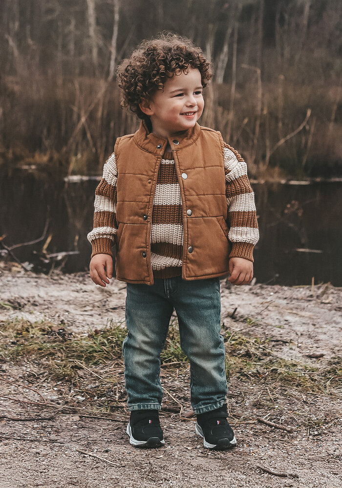 Your Wishes Stretch Twill | Bodywarmer Chai