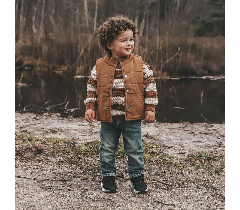 Your Wishes Stretch Twill | Bodywarmer Chai