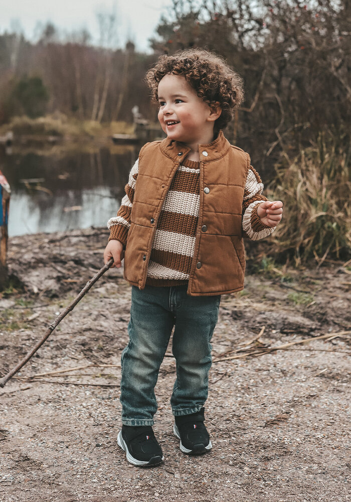 Your Wishes Stretch Twill | Bodywarmer Chai