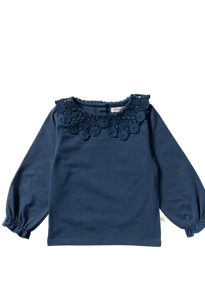 Your Wishes French Knit | Crochet Longsleeve Blue Wing Tale