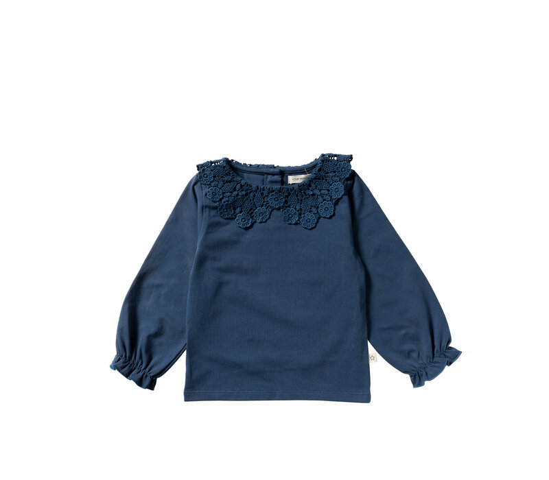 Your Wishes French Knit | Crochet Longsleeve Blue Wing Tale