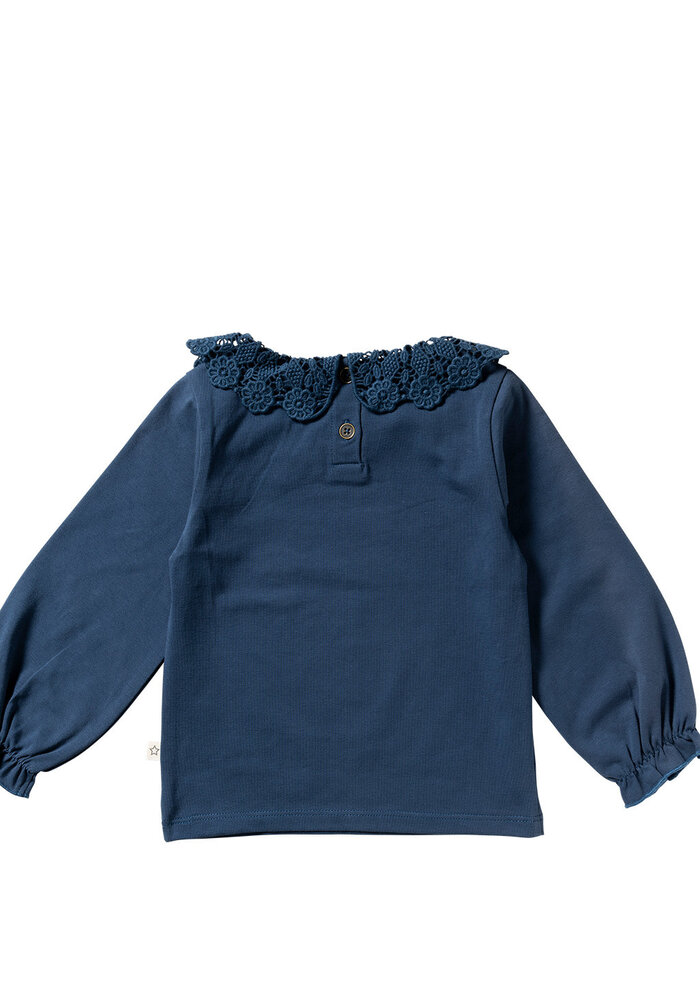 Your Wishes French Knit | Crochet Longsleeve Blue Wing Tale