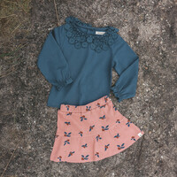 Your Wishes French Knit | Crochet Longsleeve Blue Wing Tale