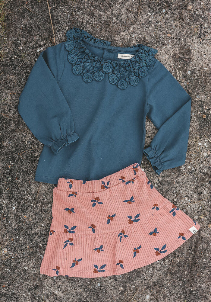 Your Wishes French Knit | Crochet Longsleeve Blue Wing Tale