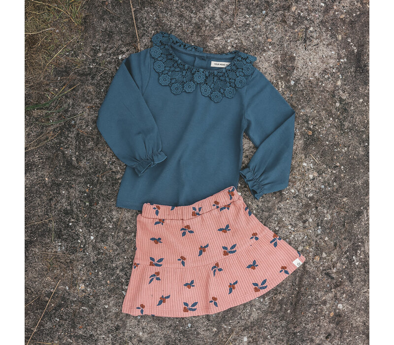 Your Wishes French Knit | Crochet Longsleeve Blue Wing Tale