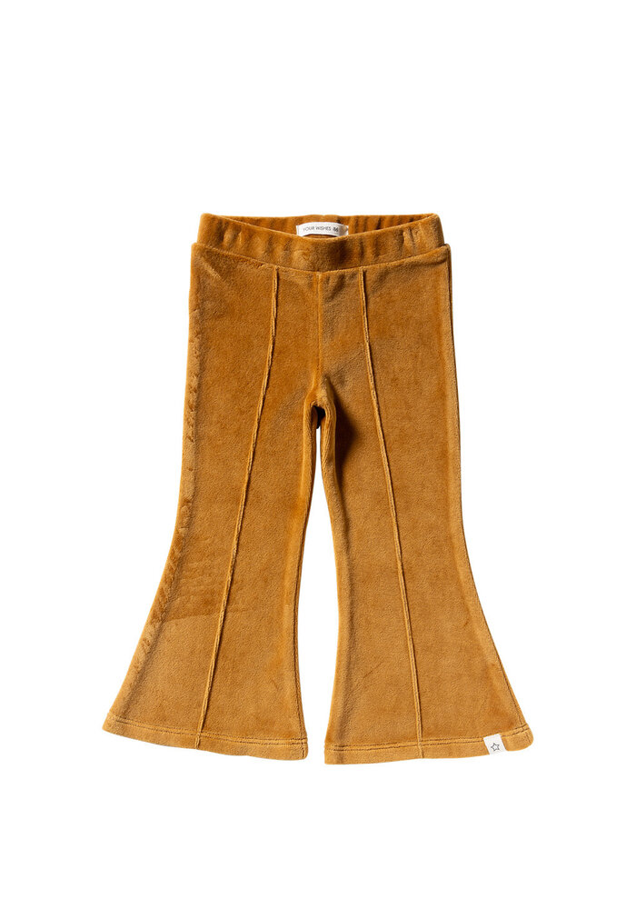 Your Wishes Velvet Jersey | Flared Legging Bone Brown