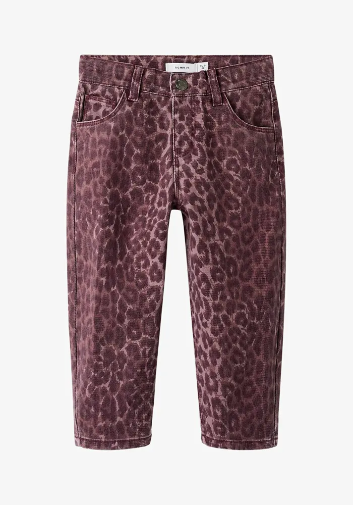 Name-it NMFBELLA MOM LEO TWILL Pant Burgundy/LEO