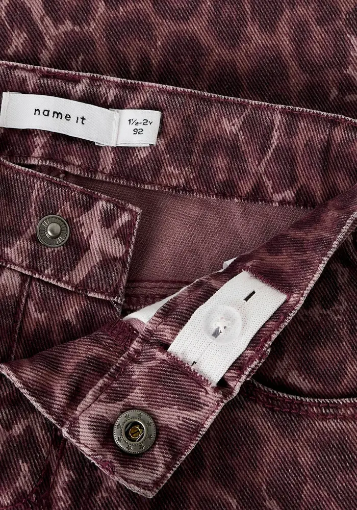 Name-it NMFBELLA MOM LEO TWILL Pant Burgundy/LEO