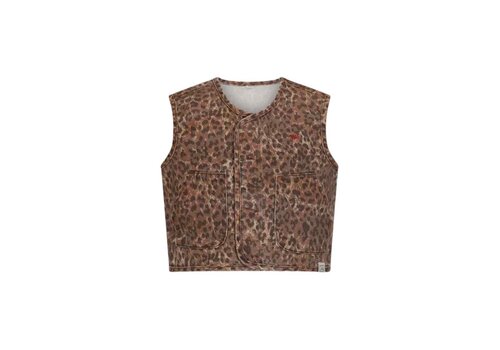 The New Chapter The New Chapter Claes denim leoprd gilet Leopard