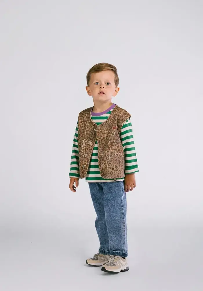 The New Chapter Claes denim leoprd gilet Leopard