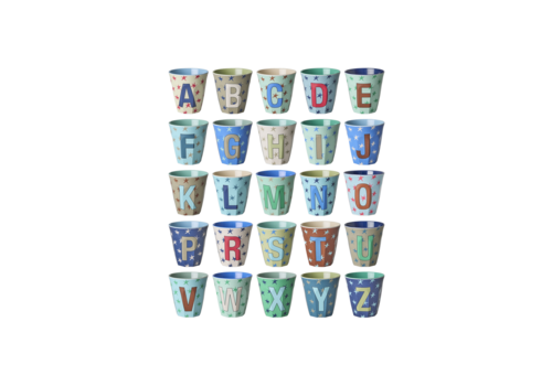 Rice Rice Medium Cup Letters Sterren Blauwish