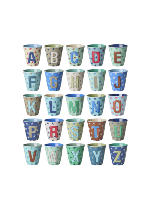 Rice Rice Medium Cup Letters Sterren Blauwish