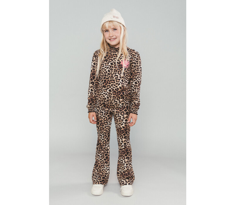 Moodstreet LAURE smock-neck leopard top Leopard
