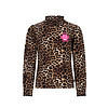 Moodstreet Moodstreet LAURE smock-neck leopard top Leopard