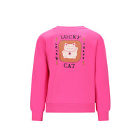 Moodstreet SKY < Lucky Cat > sweater Tokyo Pink Glo