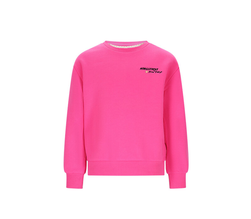 Moodstreet SKY < Lucky Cat > sweater Tokyo Pink Glo