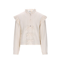 Moodstreet AKIRA ruffles & bows blouse Warm White