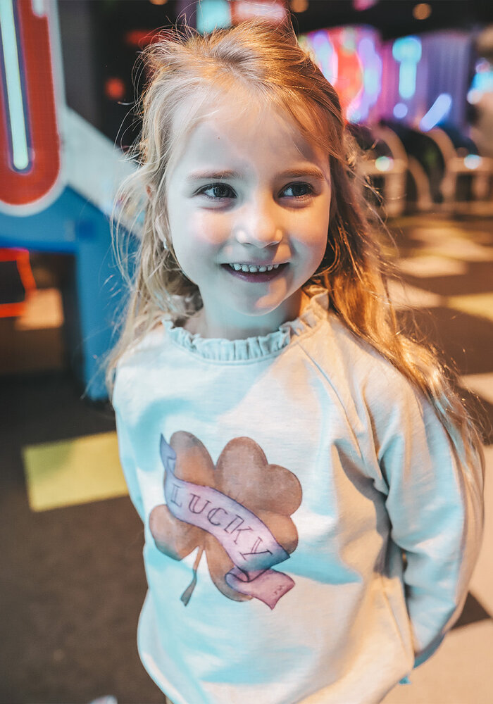 Your Wishes Melange | Ruffle Sweater Birch