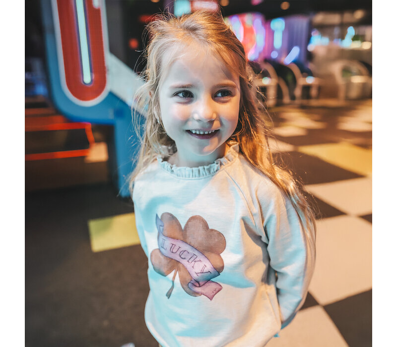 Your Wishes Melange | Ruffle Sweater Birch