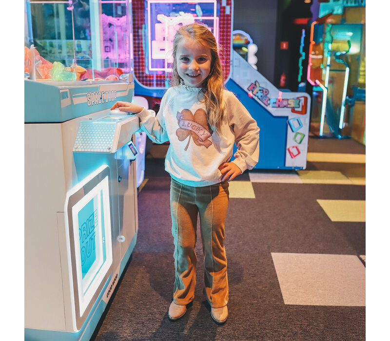Your Wishes Melange | Ruffle Sweater Birch