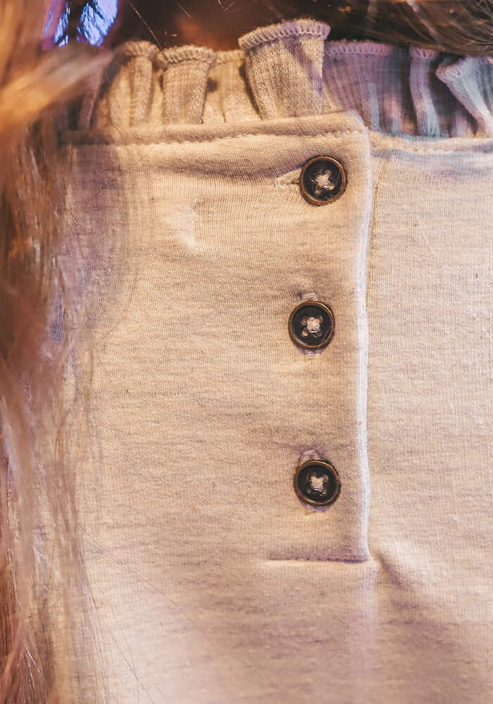 Your Wishes Melange | Ruffle Sweater Birch