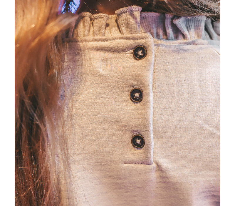 Your Wishes Melange | Ruffle Sweater Birch