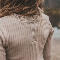 Your Wishes Rib Knit | Tule Dress Oyster Gray