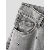 Name it NKFROSE WIDE JEANS 5503-YA N Light Grey Deni//HEART STUD