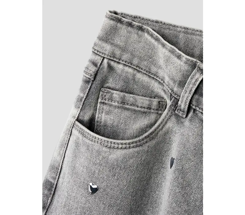 Name it NKFROSE WIDE JEANS 5503-YA N Light Grey Deni//HEART STUD