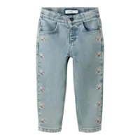 Lil' Atelier NMFDARLEE DOA LOOSE JEANS 4499-SE LIL Medium Blue Denim FLOWER EMB