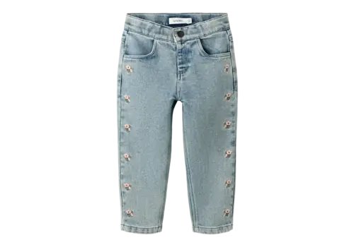 Lil' Atelier Lil' Atelier NMFDARLEE DOA LOOSE JEANS 4499-SE LIL Medium Blue Denim FLOWER EMB