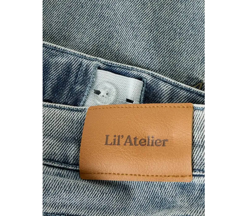 Lil' Atelier NMFDARLEE DOA LOOSE JEANS 4499-SE LIL Medium Blue Denim FLOWER EMB