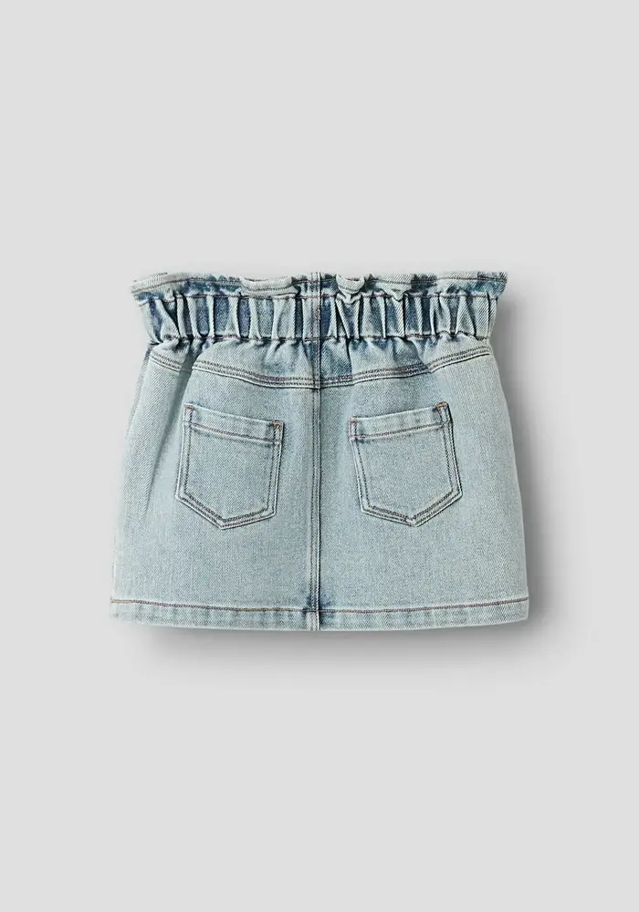 Lil' Atelier NMFDARLEE DOA DNM SKIRT 4499-SE LIL Medium Blue Denim FLOWER EMB