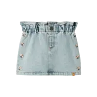 Lil' Atelier NMFDARLEE DOA DNM SKIRT 4499-SE LIL Medium Blue Denim FLOWER EMB