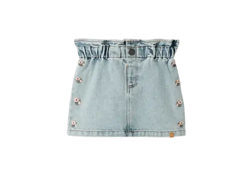 Lil' Atelier Lil' Atelier NMFDARLEE DOA DNM SKIRT 4499-SE LIL Medium Blue Denim FLOWER EMB
