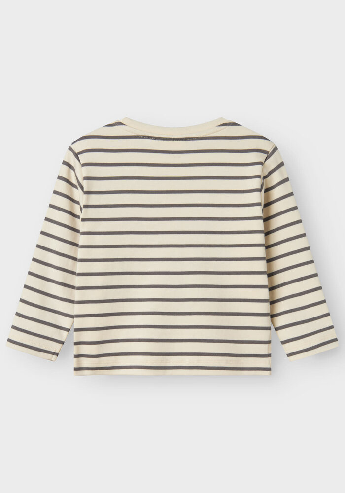 Name it NMMLIMIA LS LOOSE TOP LIL NOOS Turtledove POPPY SEED
