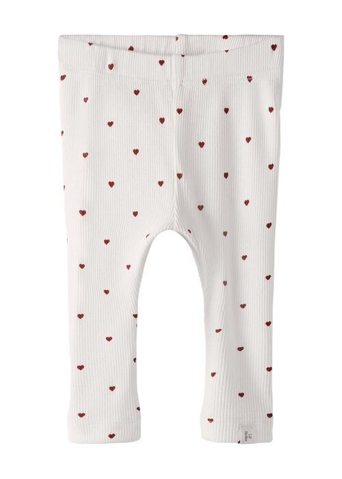 Lil' Atelier Lil' Atelier NBFGAGO SLIM LEGGING LIL NOOS Coconut Milk HEART