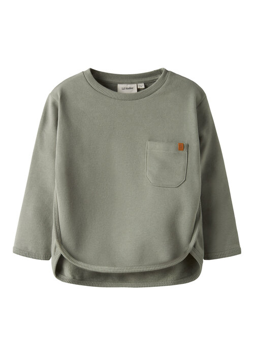 Lil' Atelier Lil' Atelier NMMILONDON BO LS LOOSE SWEAT BRU LIL Seagrass