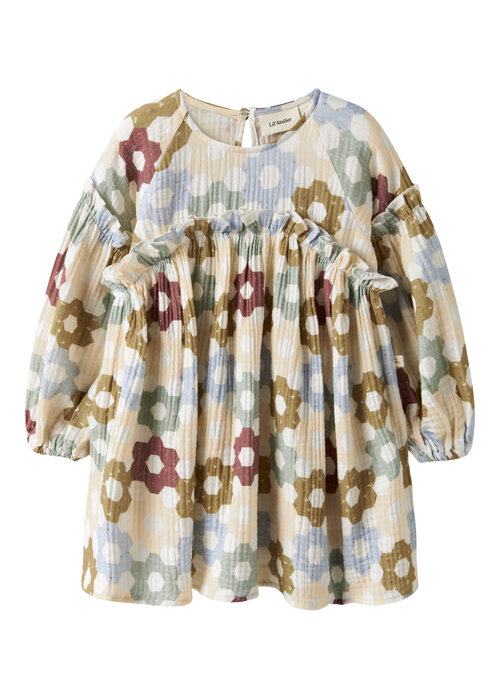 Lil' Atelier Lil' Atelier NMFTALIA LS LOOSE DRESS LIL Coconut Milk