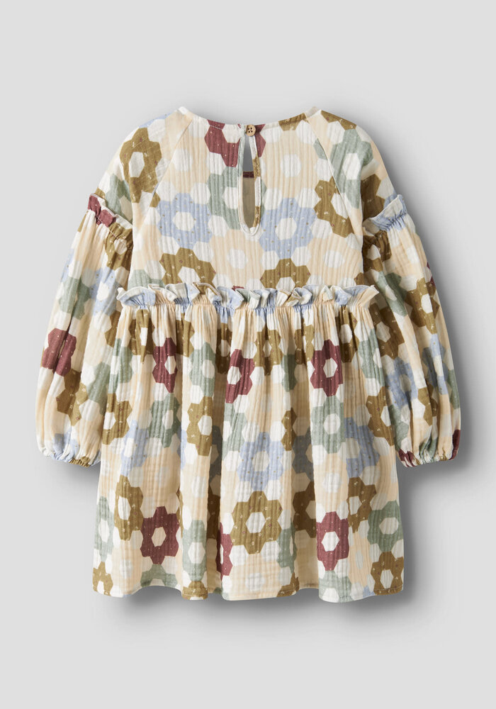 Lil' Atelier NMFTALIA LS LOOSE DRESS LIL Coconut Milk