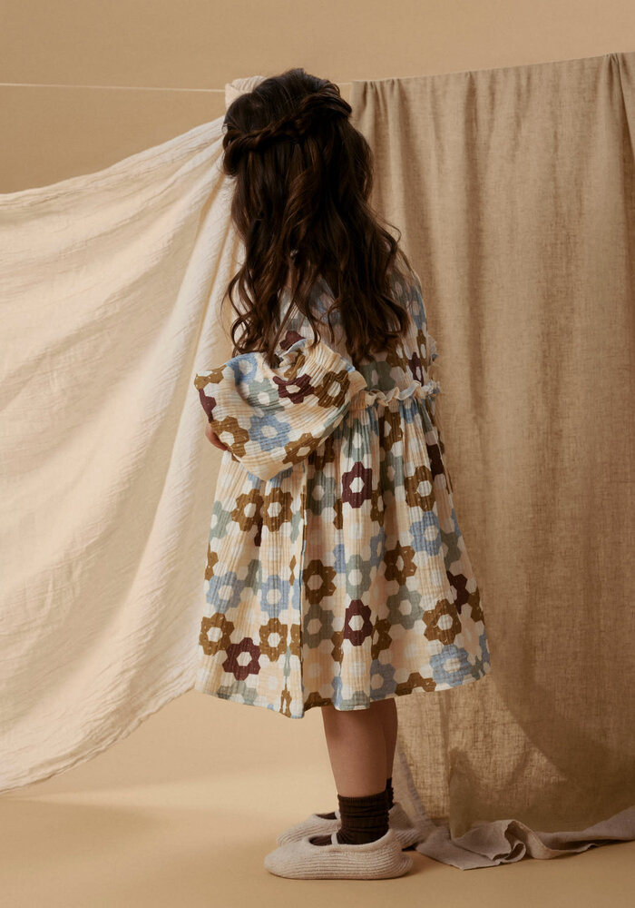 Lil' Atelier NMFTALIA LS LOOSE DRESS LIL Coconut Milk