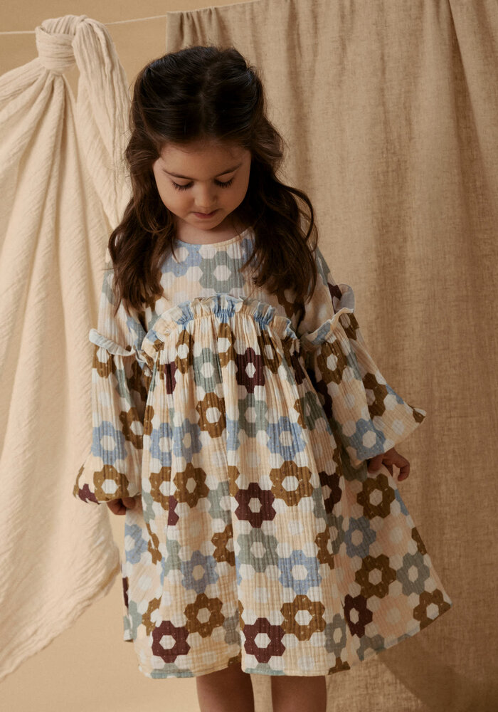 Lil' Atelier NMFTALIA LS LOOSE DRESS LIL Coconut Milk