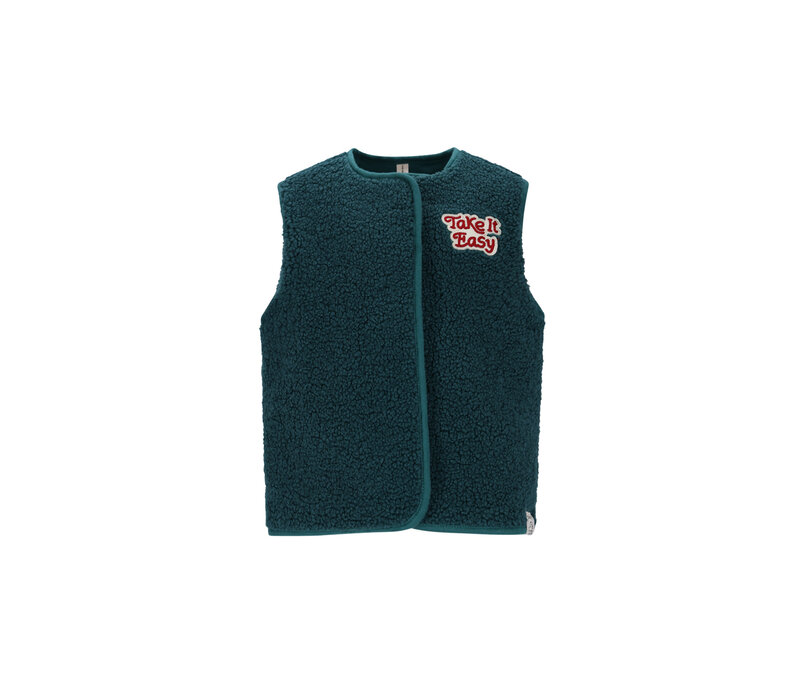 The New Chapter Rox teddy gilet Jasper Green