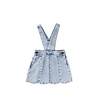 Your Wishes Your Wishes Stretch Denim | Scallop Salopette Dress Sky Blue