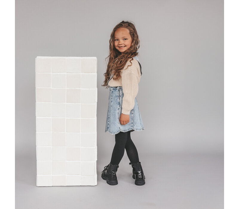 Your Wishes Stretch Denim | Scallop Salopette Dress Sky Blue