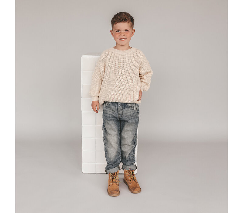 Your Wishes Denim | Worker Jeans Tinted Mid Blue