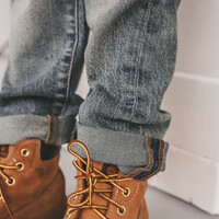 Your Wishes Denim | Worker Jeans Tinted Mid Blue