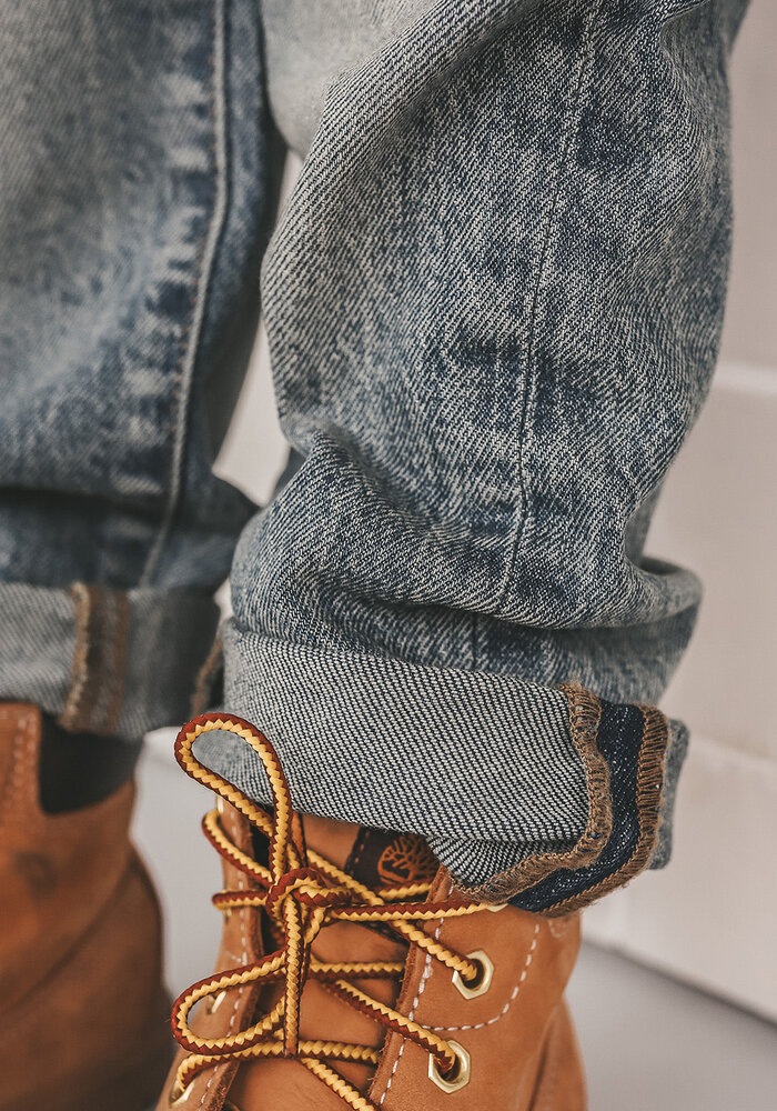 Your Wishes Denim | Worker Jeans Tinted Mid Blue