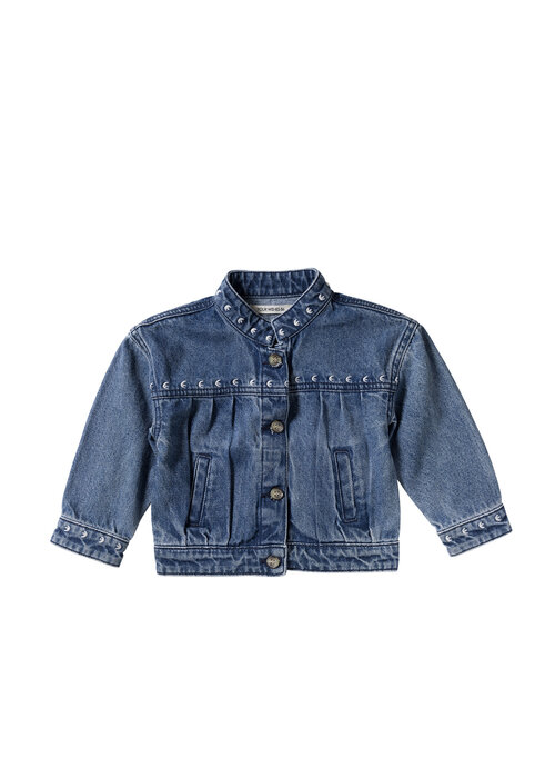 Your Wishes Your Wishes Ethnic Flower | Denim Jacket Medium Blue